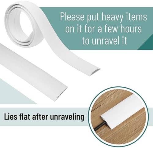 Bates Choice - Vendita all'ingrosso  - Bates - Copertura per cavi da pavimento, copertura per cavi da 30 piedi, bianco2