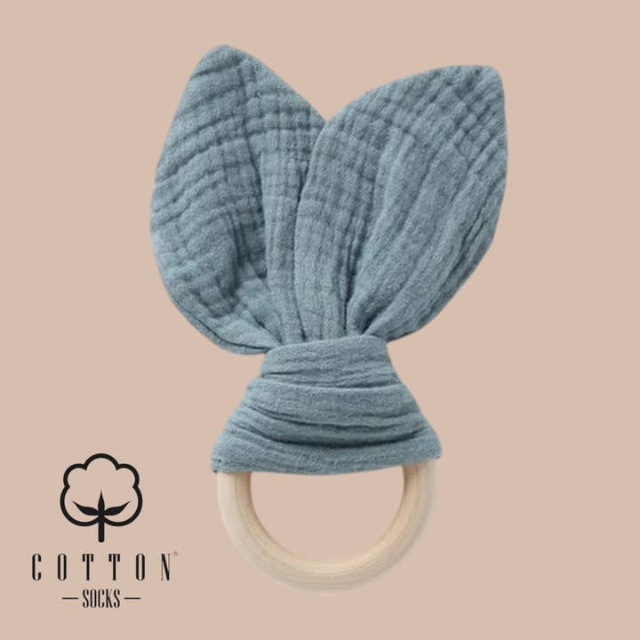 Cotton Socks - Wholesale Teether (Not Clip-On) - Baby - MC-04 Organic Cotton Muslin Teether 16 cm x 8 cm25