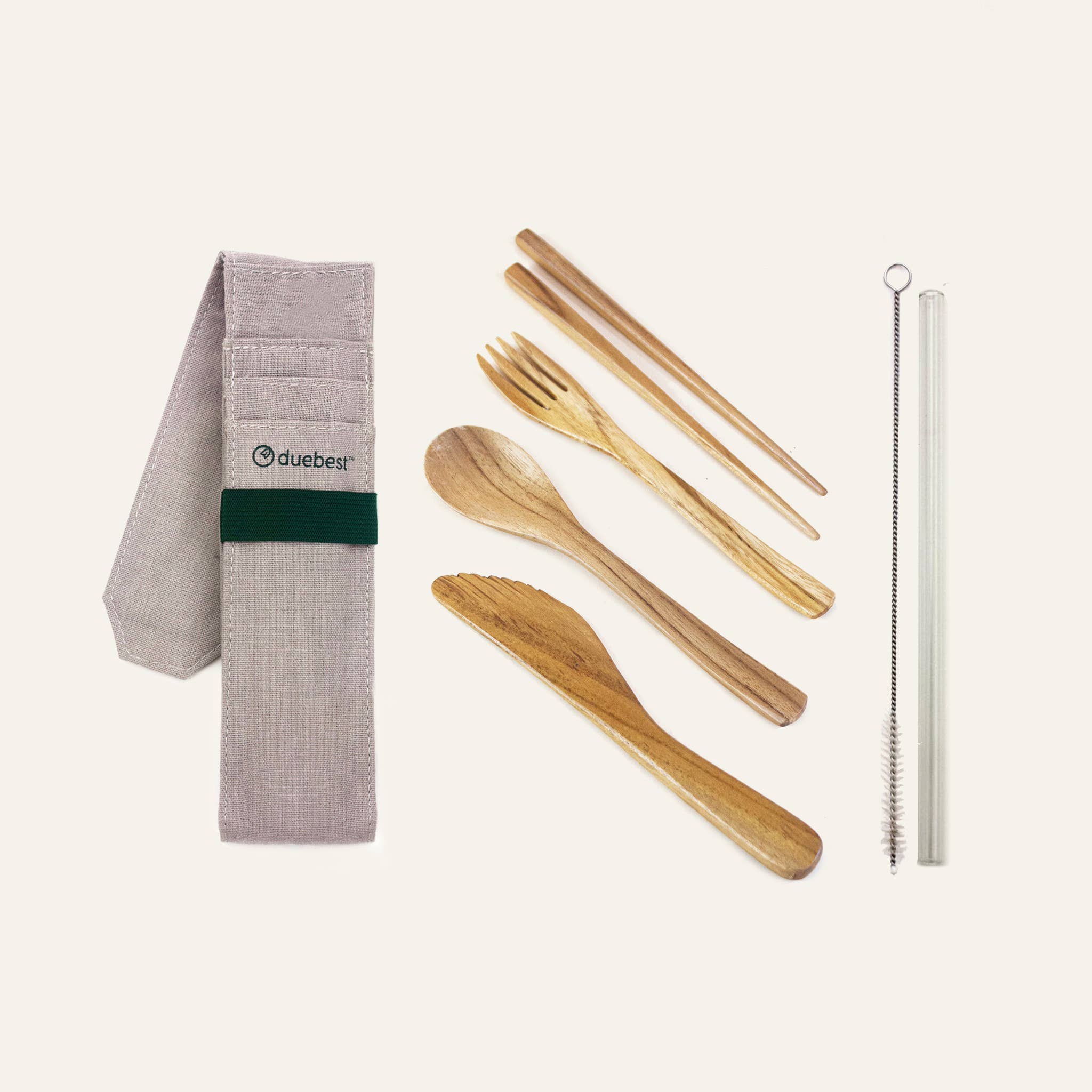Duebest - Wholesale Assorted Cutlery Set - Reusable Cutlery Set + Glass Straw2