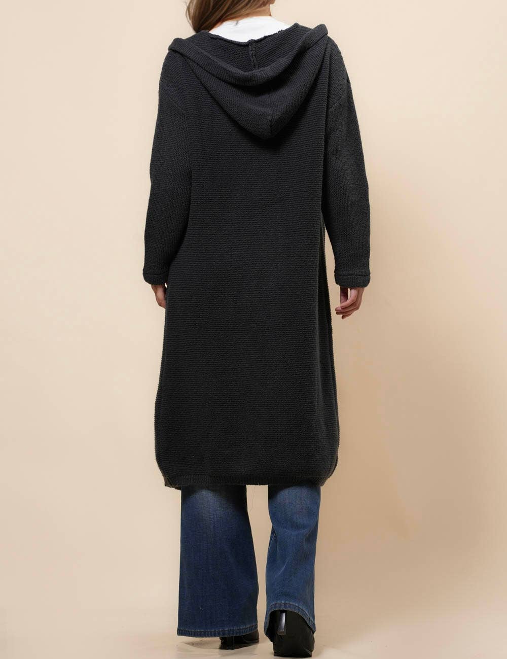 Sweetkama – Engroshandel Cardigan - Dame – Knap Hættetrøje Ensfarvet Sweaterfrakke Cardigan3