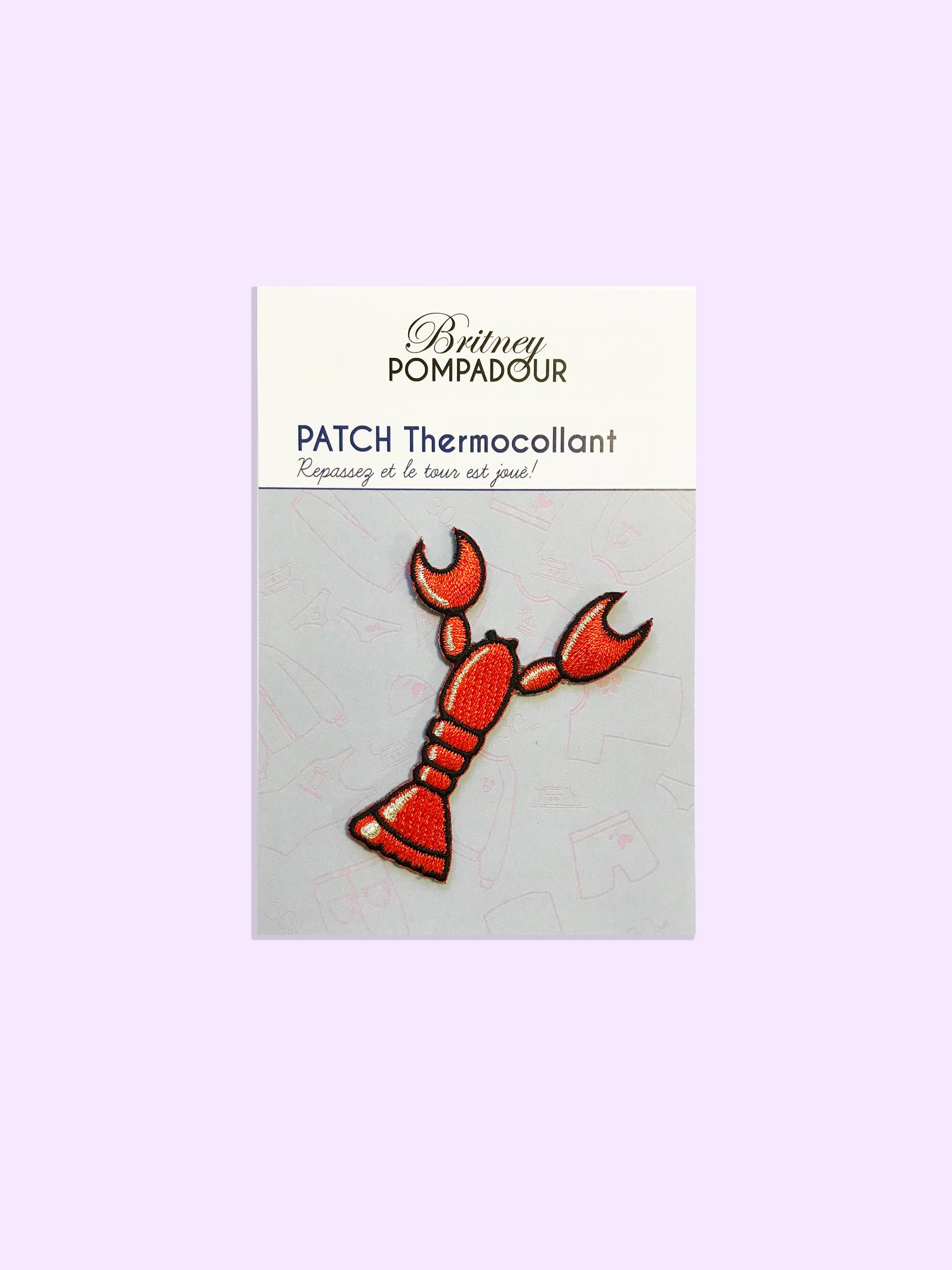 Britney Pompadour - Broderie - Embroidery kit - Wholesale Patch - HOMARD, PATCH THERMOCOLLANT BRODÉ.