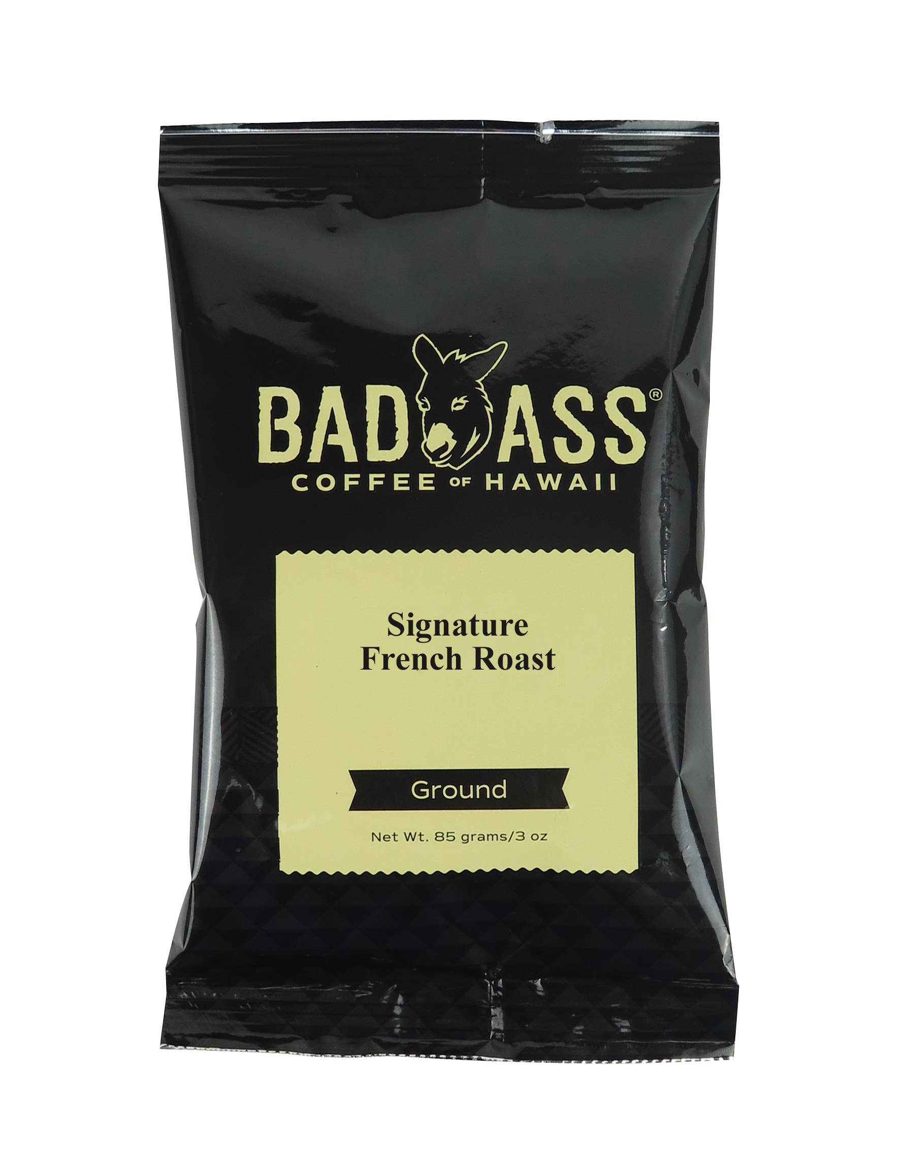 Bad Ass Coffee of Hawaii - Wholesale Coffee Beans - FRAC PACK - Signature Blend French Roast | 3oz - Case of 240
