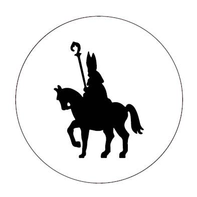 Labelgeluk - Wholesale Christmas Decoration - Coaster | Saint on white horse | Sinterklaas