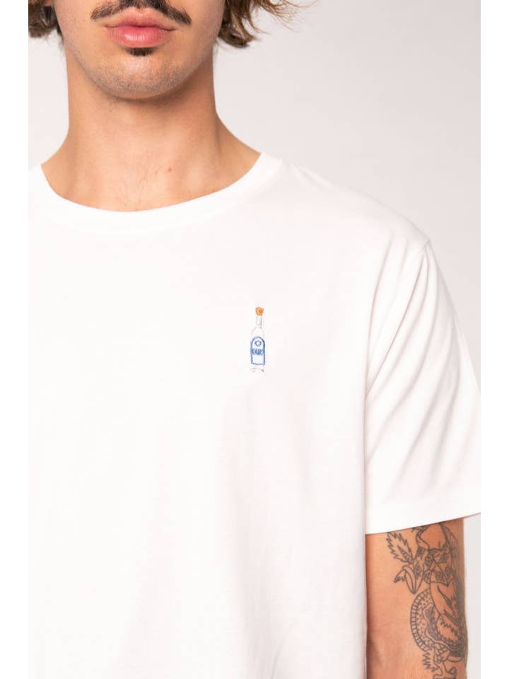 Fashion Drinks - Wholesale T-Shirt - Men's - Ouzo | Embroidered men's organic cotton t-shirt