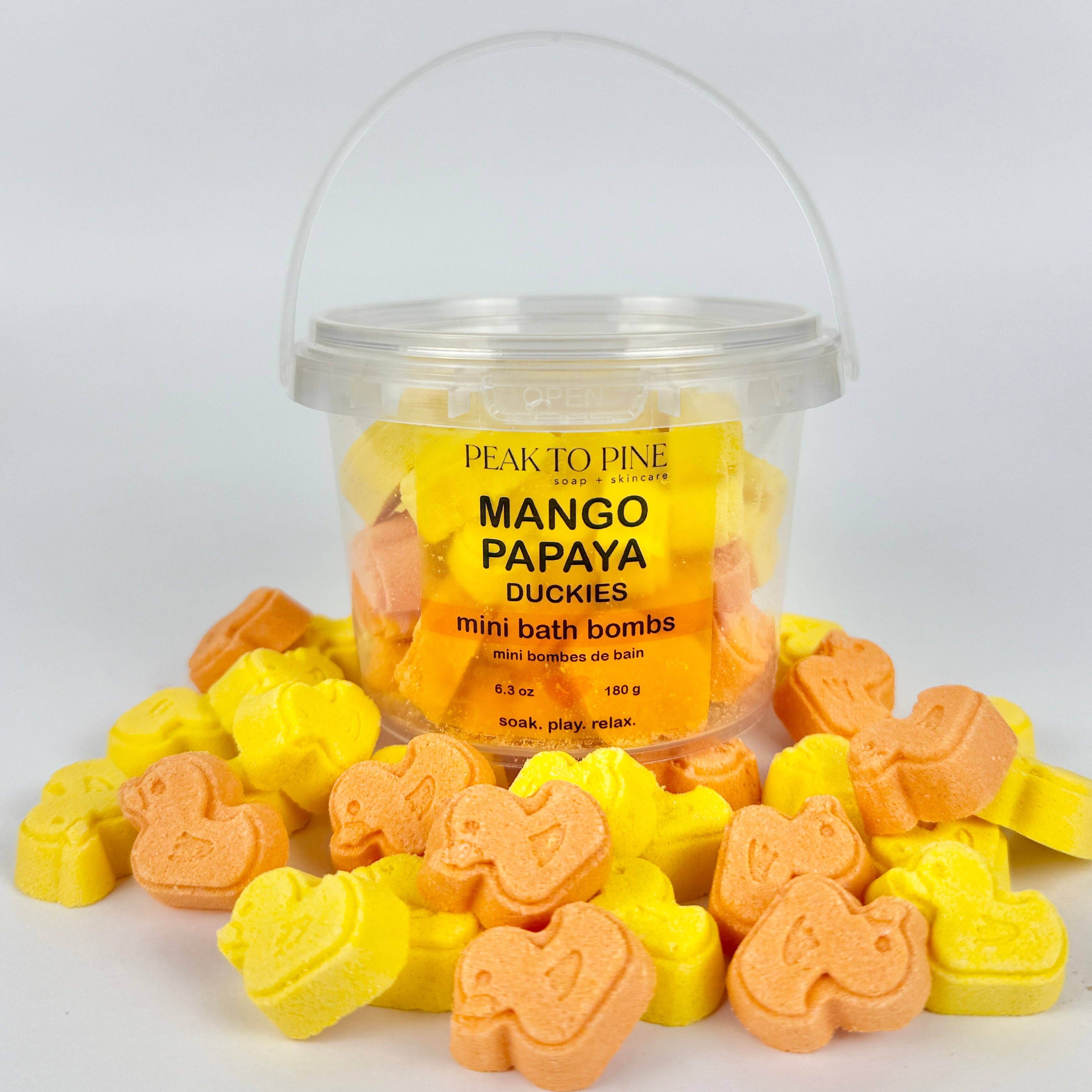 Peak To Pine Designs – wholesale Badbomb/fizz – Mango Papaya Duckies - Mini Badbomber0