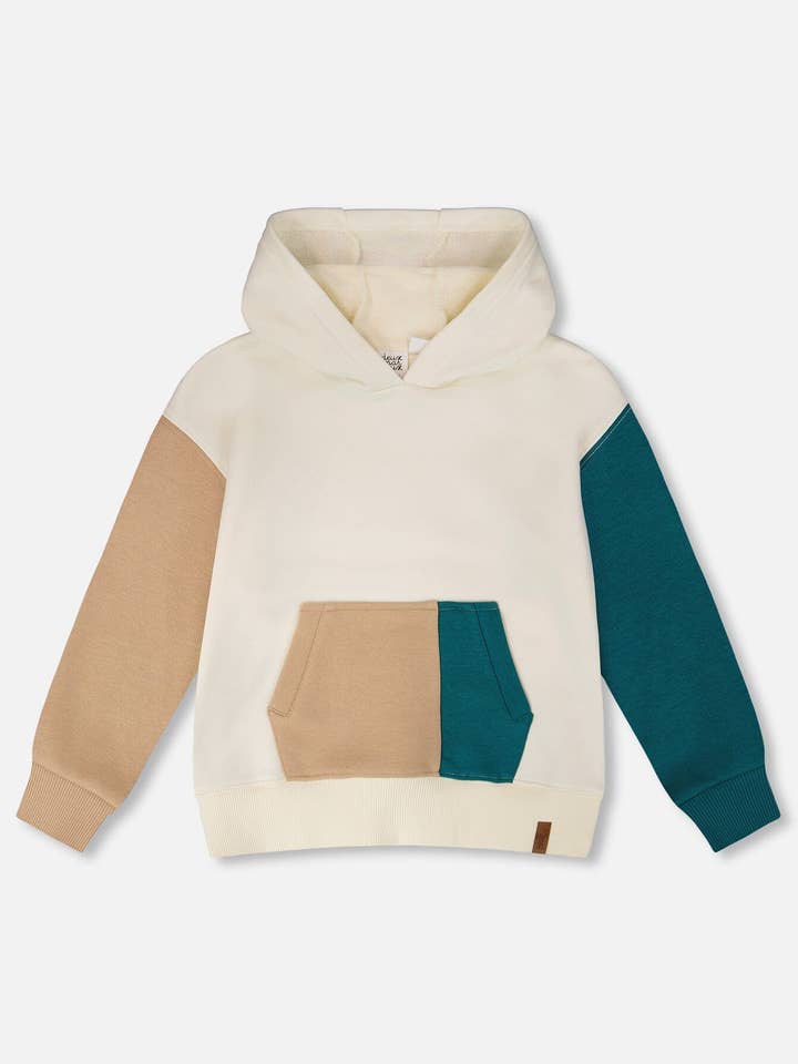 French Terry Hoodie Off-White voor wholesale door Deux par Deux