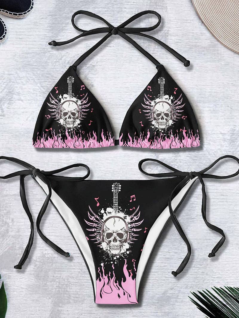 Tourtiwi - Wholesale Two Piece Swimsuit - Women's - Sexy Skull Bandage Swimsuit Suit2