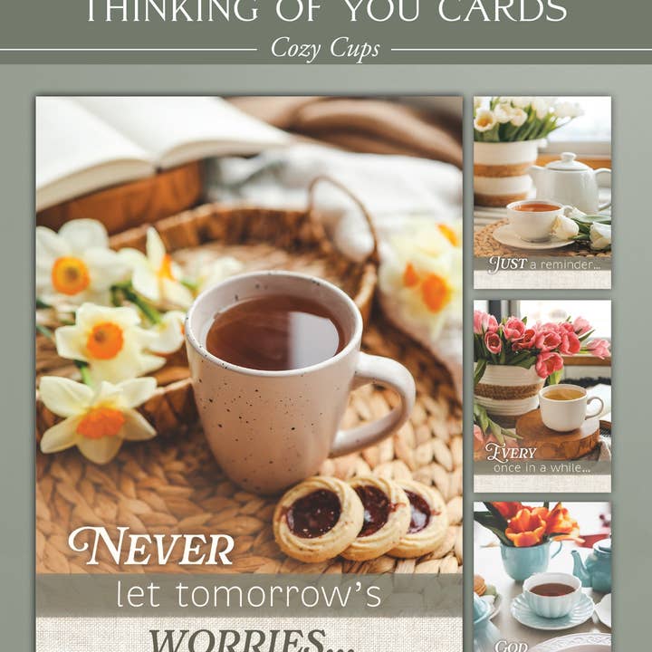 Warner Press - Wholesale Everyday Greeting Card - Greeting Card Box - Thinking of you - Cozy Cups
