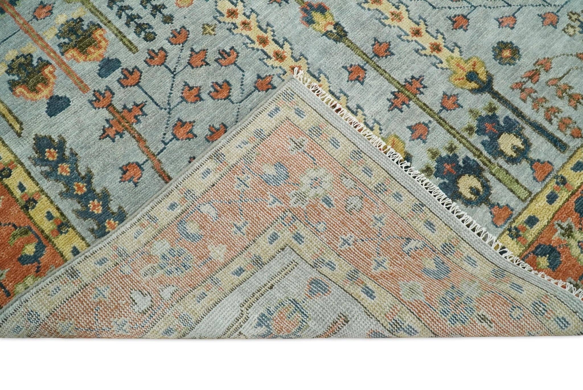 The Rug Decor, Inc. - Wholesale Area Rug - 8x10, 9x12, 10x14 and 12x15 Hand Knotted Rust and Blue Traditional Persian Vintage Heriz Serapi Wool Rug | TRDCP2048