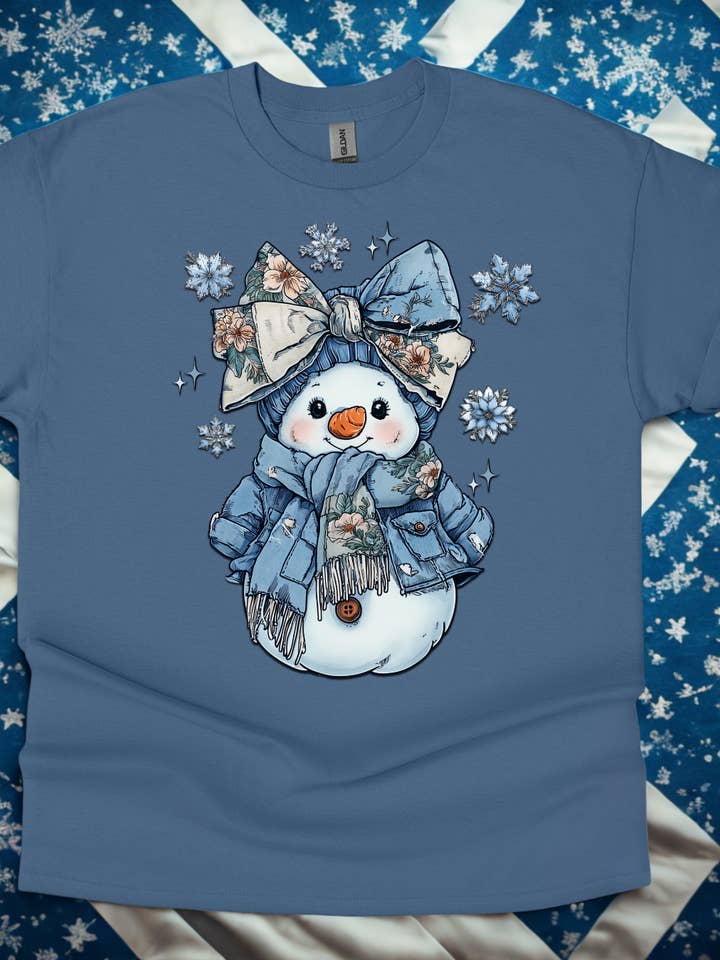 Denim Snowoman for wholesale by Forty One Threads Wholesale