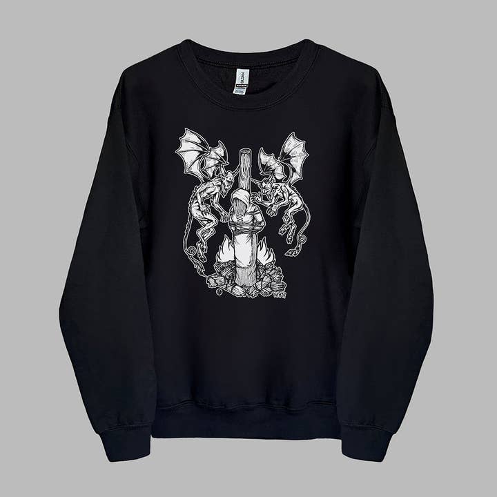 Burning Witch - Gothic Sweater for wholesale by Krampus Store