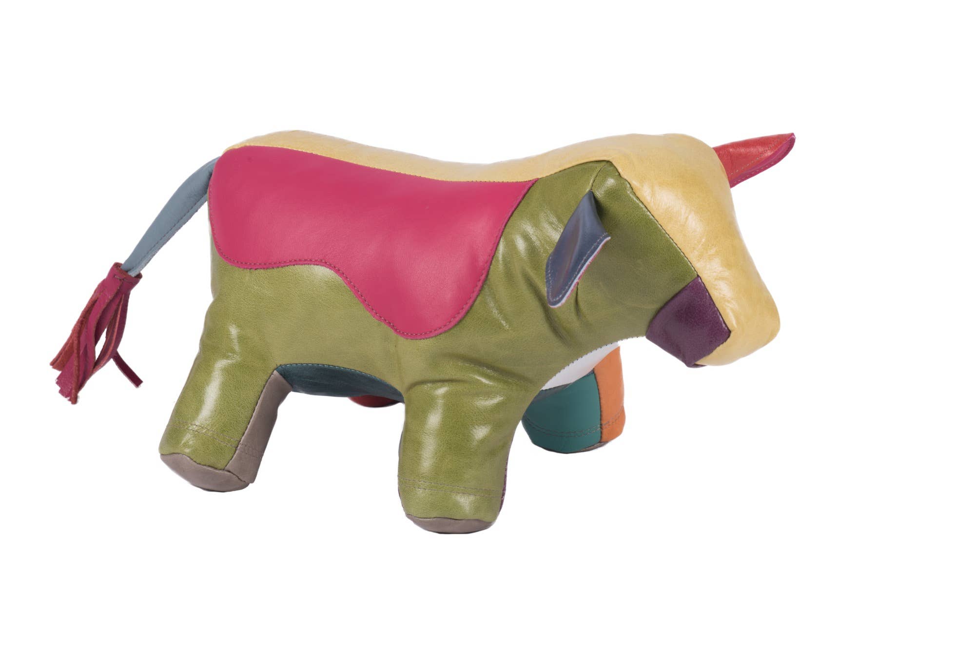 Owen Barry Ltd - Wholesale Door Stop - Leather Doorstop | Multi Patchwork | Cow Doorstop2