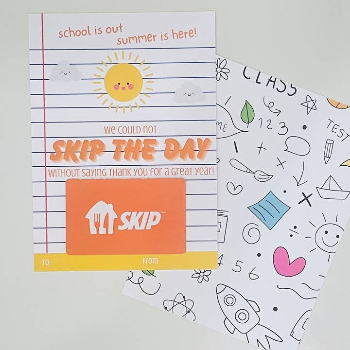 Could not SKIP the Day-Teacher Gift Card Holder for wholesale by paper + petals