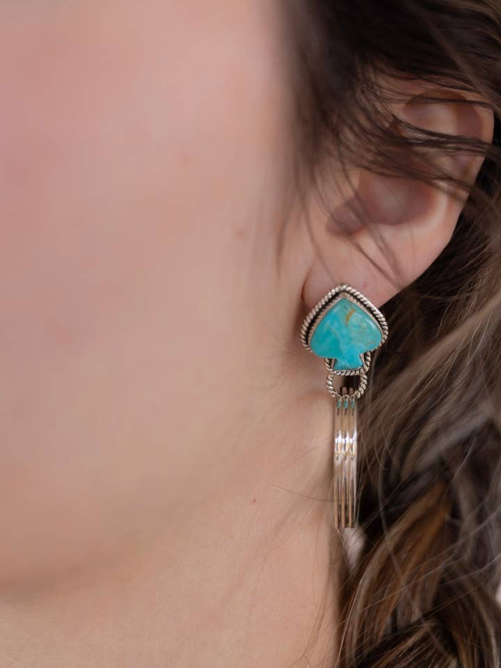 Créoles en argent sterling Ace d'Ayla pour la vente par Krush Kandy