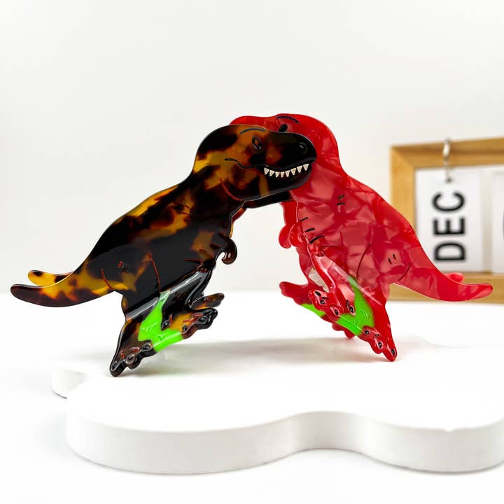mildstyles - Wholesale Hair Clip - Women's - 4" T-Rex Acetate Hair Claw Clip - Earth Ruler