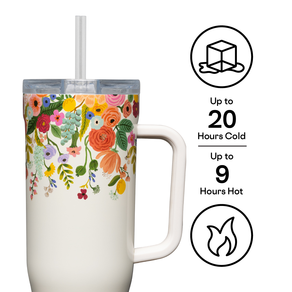 CORKCICLE - Wholesale Insulated Mug/Tumbler - Cruiser - 40oz Rifle Paper - Garden Party Cream3