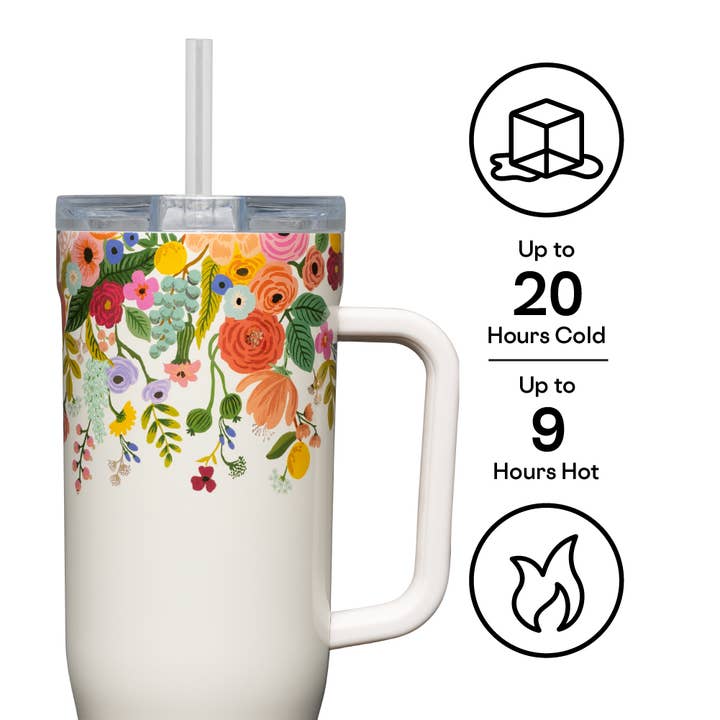 CORKCICLE - Wholesale Insulated Mug/Tumbler - Cruiser - 40oz Rifle Paper - Garden Party Cream3
