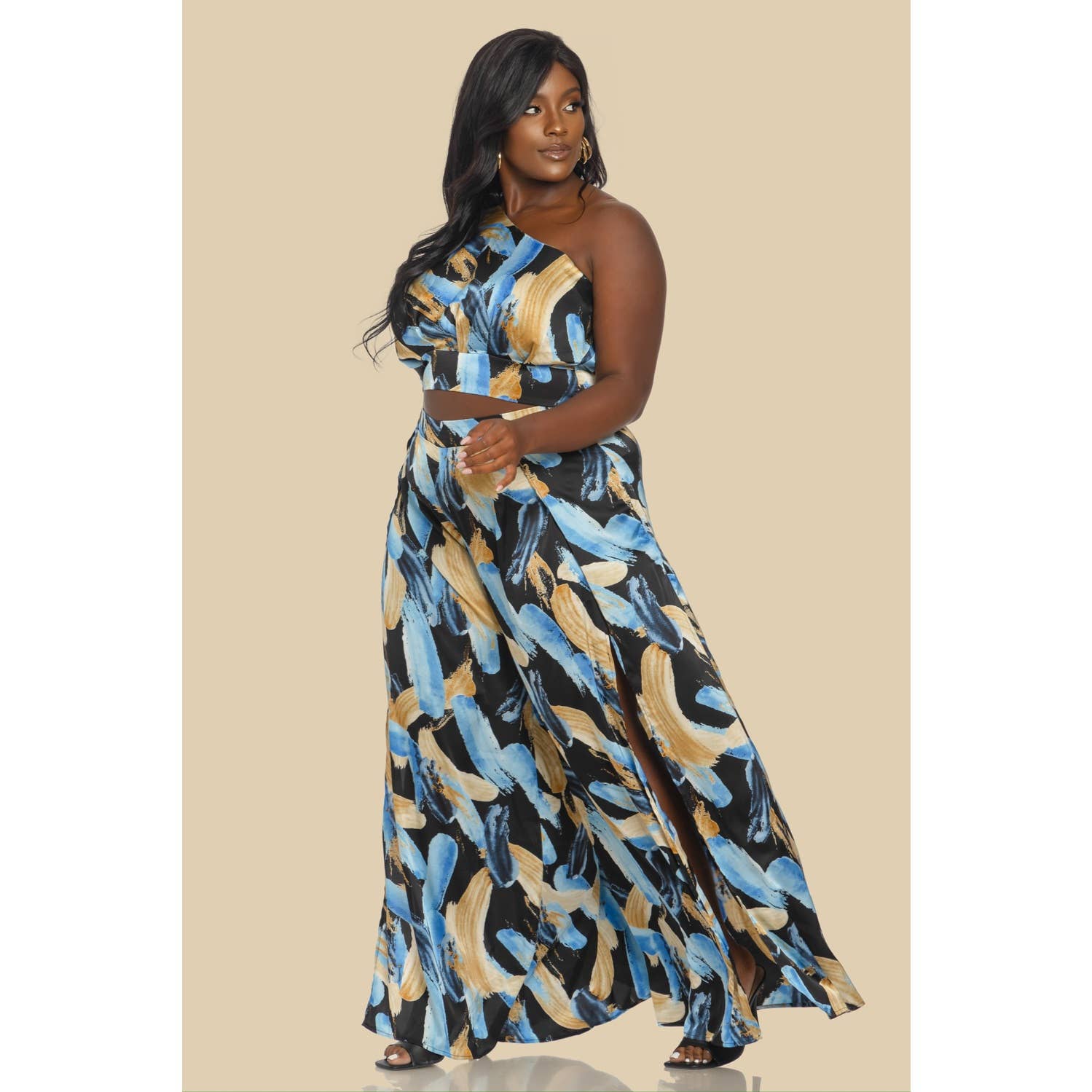 The Sang - Vente Jupe – femme - PLUS D'ENSEMBLES DE HAUT ET DE PANTALON IMPRIMÉS À UNE ÉPAULE3