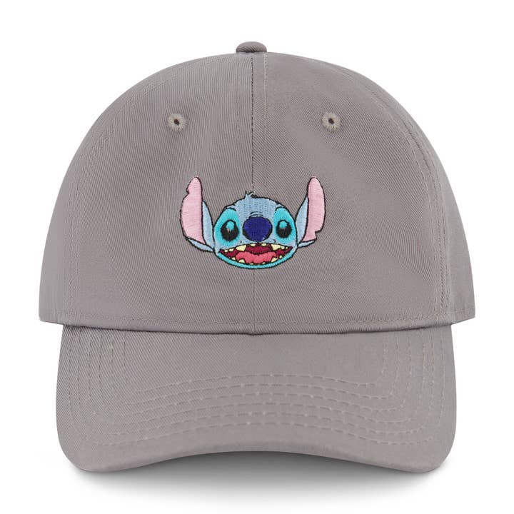 Concept One Disney Stitch Dad Hat, Adjustable Cotton Baseball Cap with Curved Brim for wholesale by Concept One