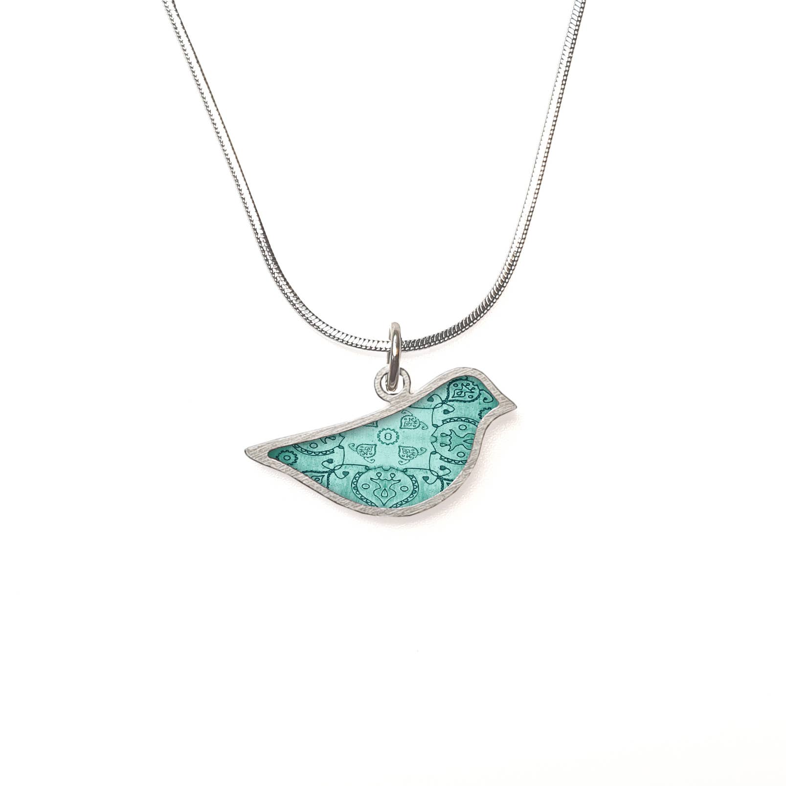 Noa Jewellery - Wholesale Pendant/Charm Necklace - Bird pendant with a decorated ceramic12