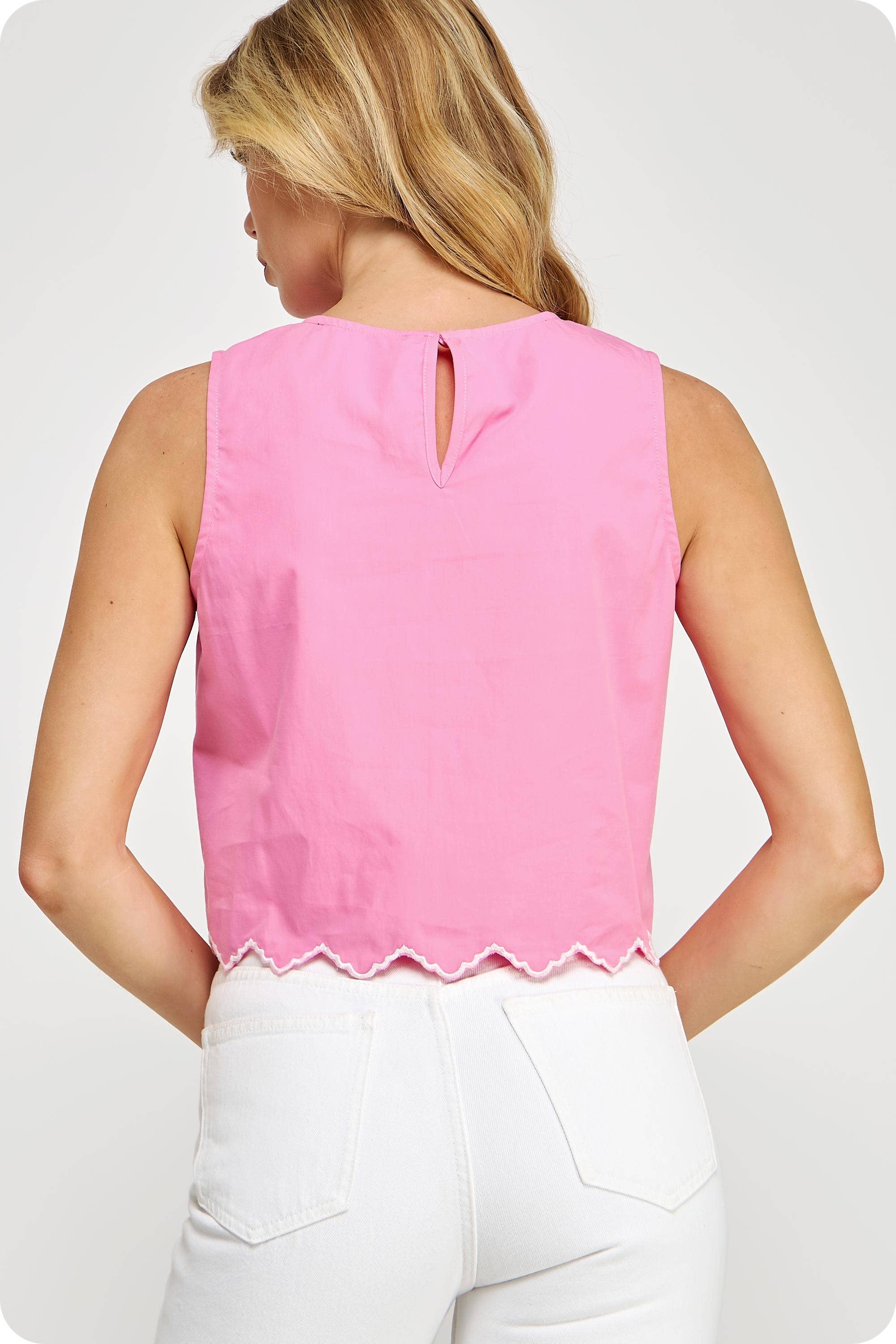 Strut & Bolt - Wholesale Blouse - Women's - Floral Embroidery Sleeveless Top25