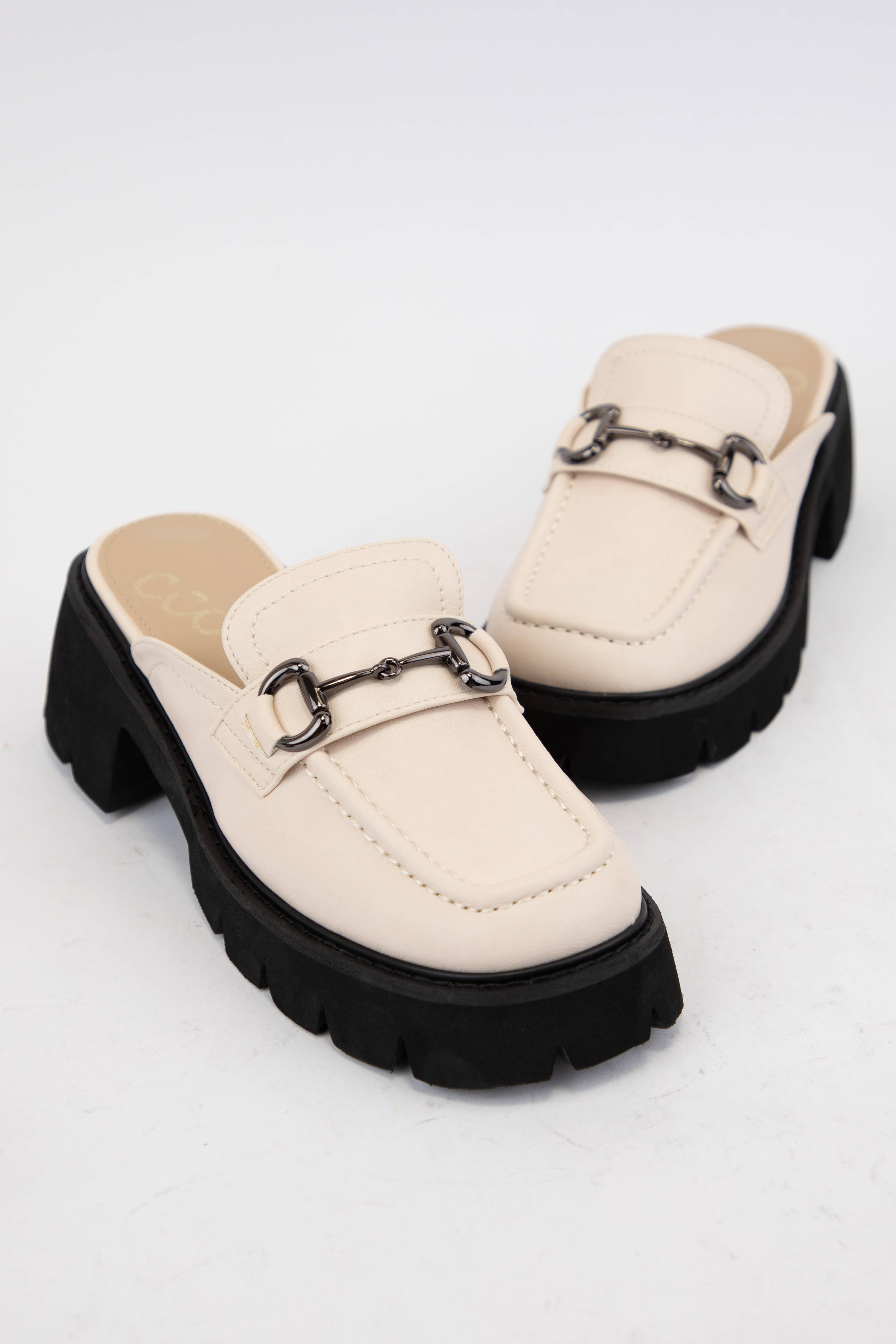 CCOCCI - Wholesale Loafers - Women's - LYNN CHUNKY PLATFORM HORSEBIT SLIP ON LOAFER MULE10