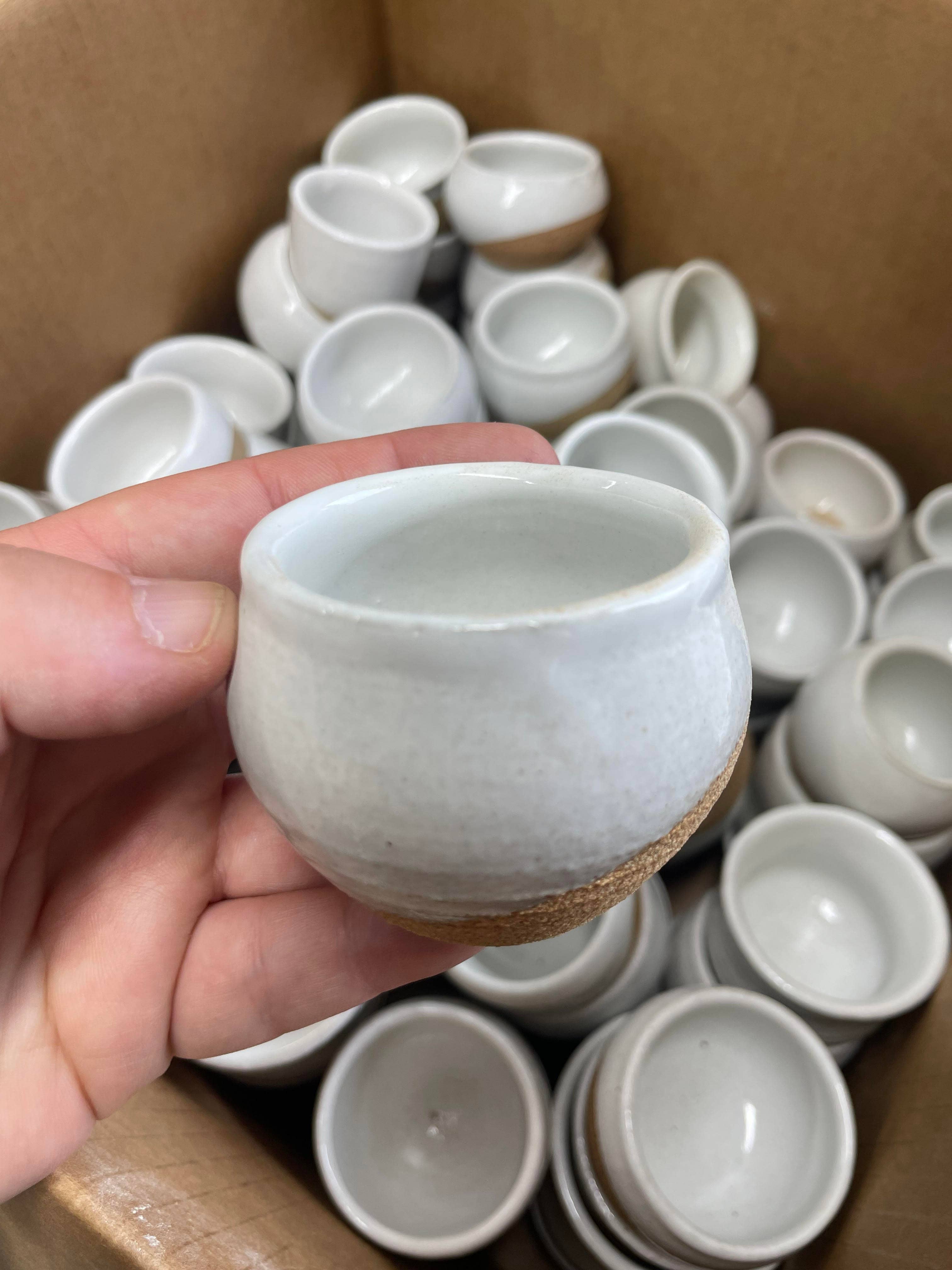 Sara Pilchman Ceramics - Wholesale Condiment/Dip Bowl - White Tiny Bowls--Overstock2
