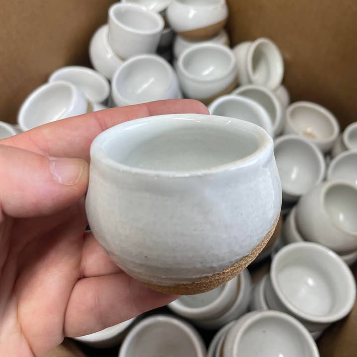 Sara Pilchman Ceramics - Wholesale Condiment/Dip Bowl - White Tiny Bowls--Overstock2