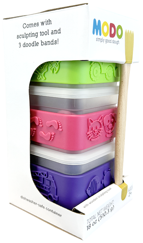 EDC Publishing - Vente Lot de jouets – enfant - MODO : Simplement une bonne pâte (Vert/Rouge/Violet)1