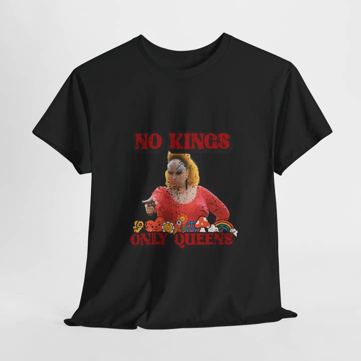 No Kings Only Queens Divine Distressed T-shirt for wholesale by Kennidi Co.