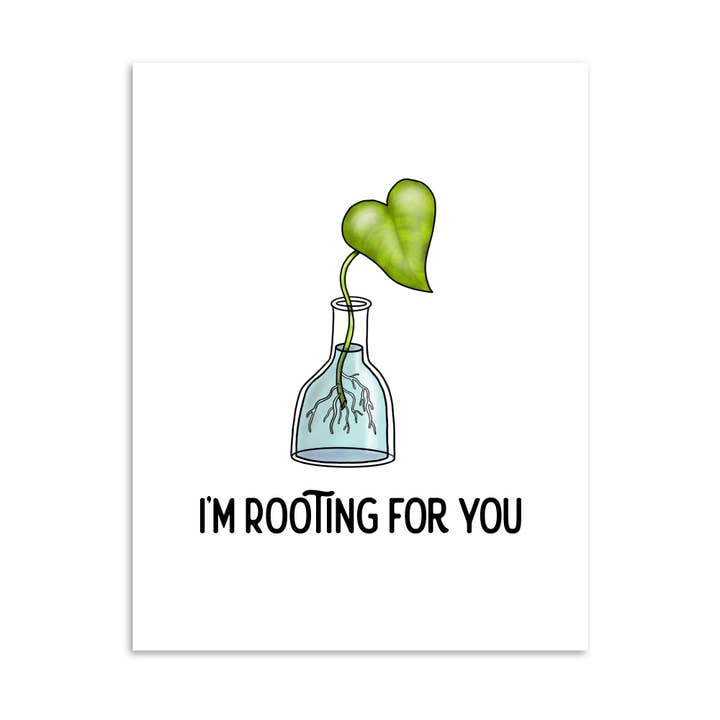 Tarjeta de amistad Rooting for You para los amantes de las plantas para venta al por mayor de Chaos Engine (formerly Eyedot Creative)
