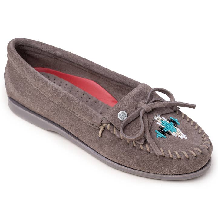 Minnetonka - Wholesale Loafers - Women's - Women's Nizhoni Suede Beaded Moccasins