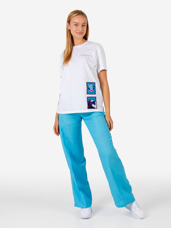 LA T-SHIRT GRAFICA — PATCH BIANCO per la vendita all'ingrosso da parte di DELICIOUSLY HUMAN