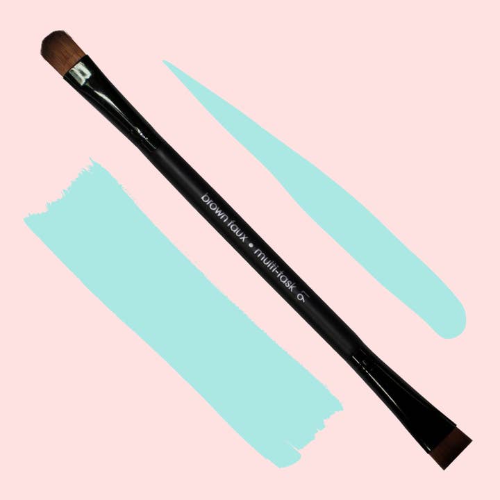 Brown Faux Multi-Task #91 Brush for wholesale by ANELEY COSMETICS