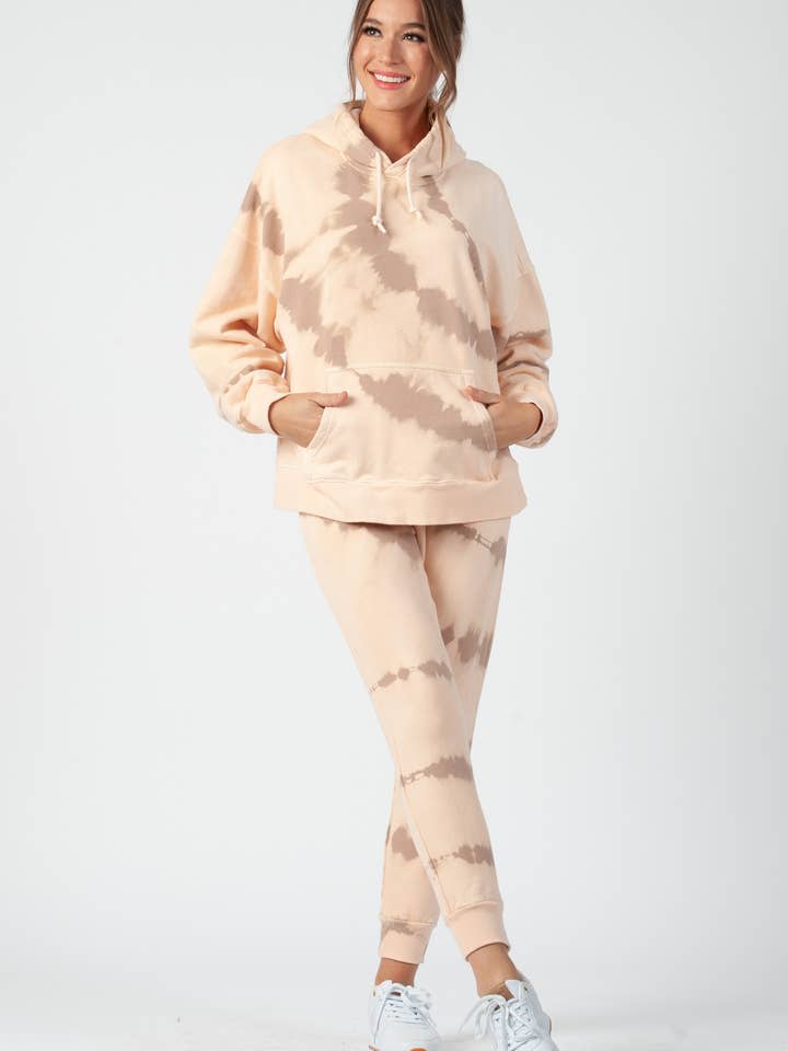 French Terry Tie Dye London Sweat Pants - Sunrise for wholesale on Faire