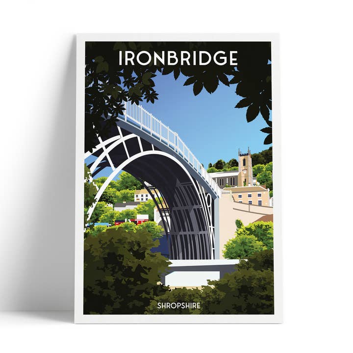 Ironbridge Print - Shropshire Travel Poster - Telford for wholesale by Printagonist
