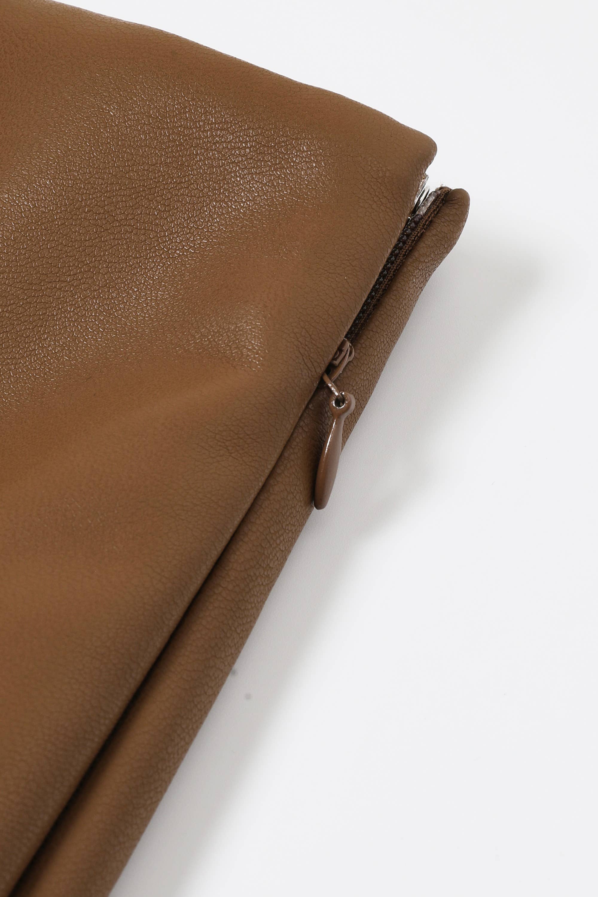 RIVIR - Wholesale Skirt - Women's - Faux Leather Pleated Midi Skirt12