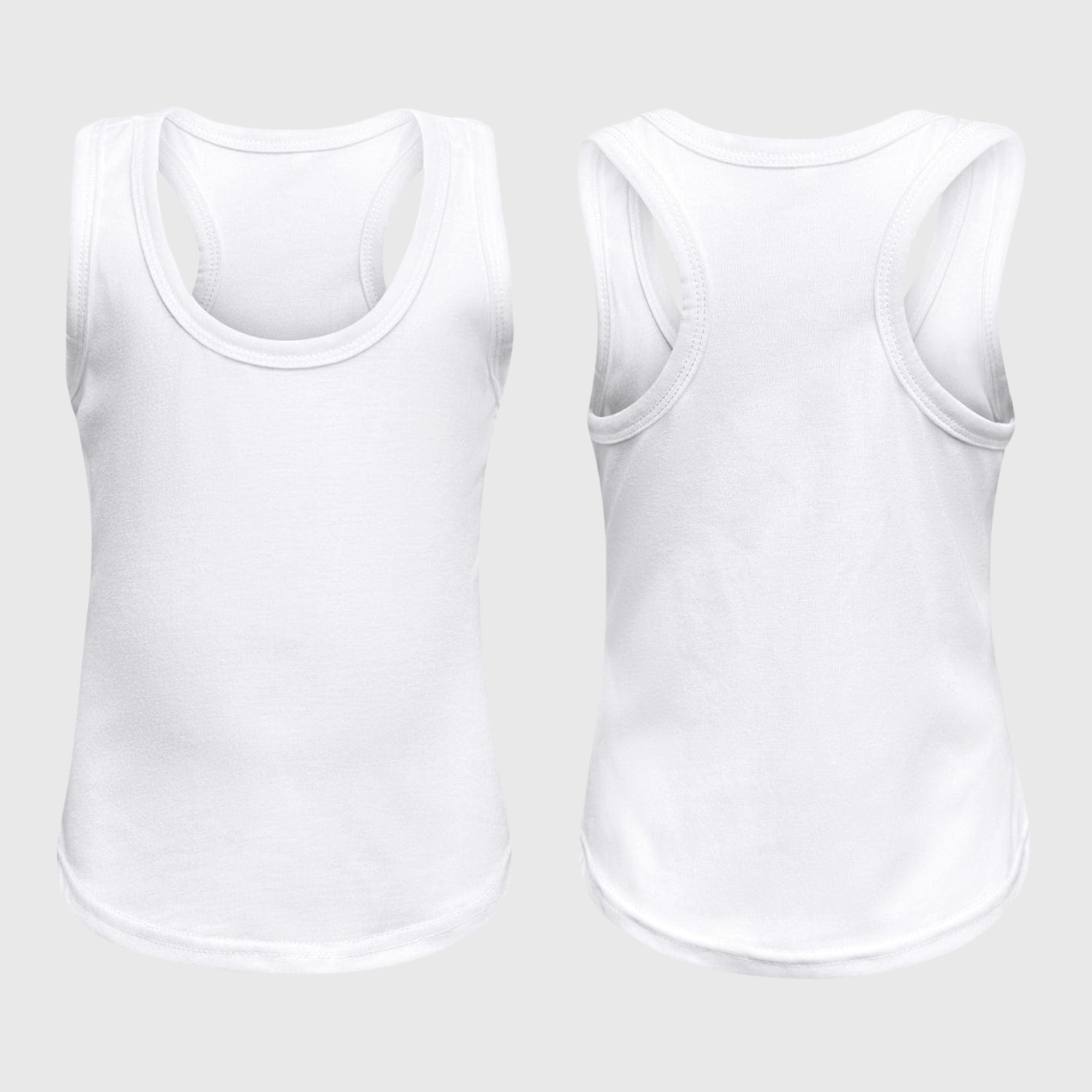 ILTEX Apparel - Wholesale Tank Top - Women's - Sublimation Racerback White Polyester Tank Top - Adult & Kids2