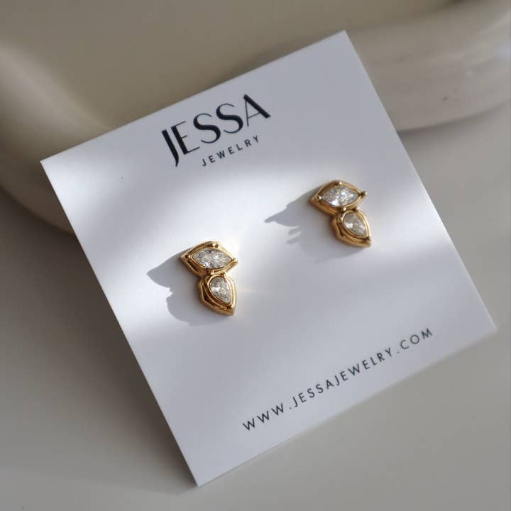JESSA Jewelry - Wholesale Stud/Post Earrings - Rianne CZ Studs2