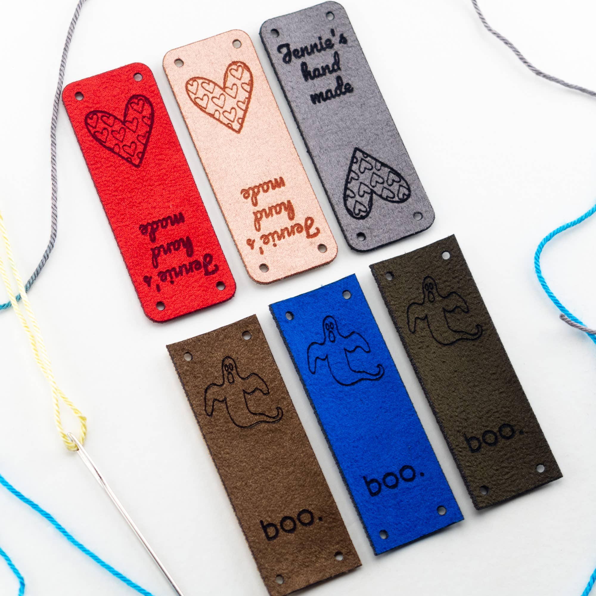 minimize custom tags - Venta al por mayor Etiquetas de regalos - Etiquetas de Marca Plegables Personalizadas - Imitación de Ante - 2 cm x 5,5 cm10