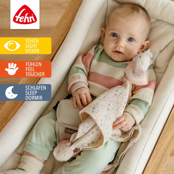 Fehn - Wholesale Security/Cuddle Blanket - Baby - Bird muslin comforter - sleeping aid & cuddle cloth1