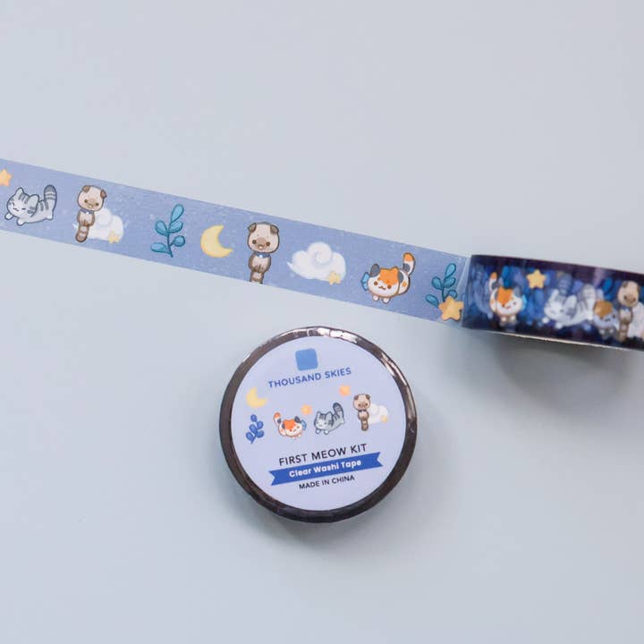 Thousand Skies - Wholesale Tape - PET Tape (Transparent) First Meow Kit - Kittens