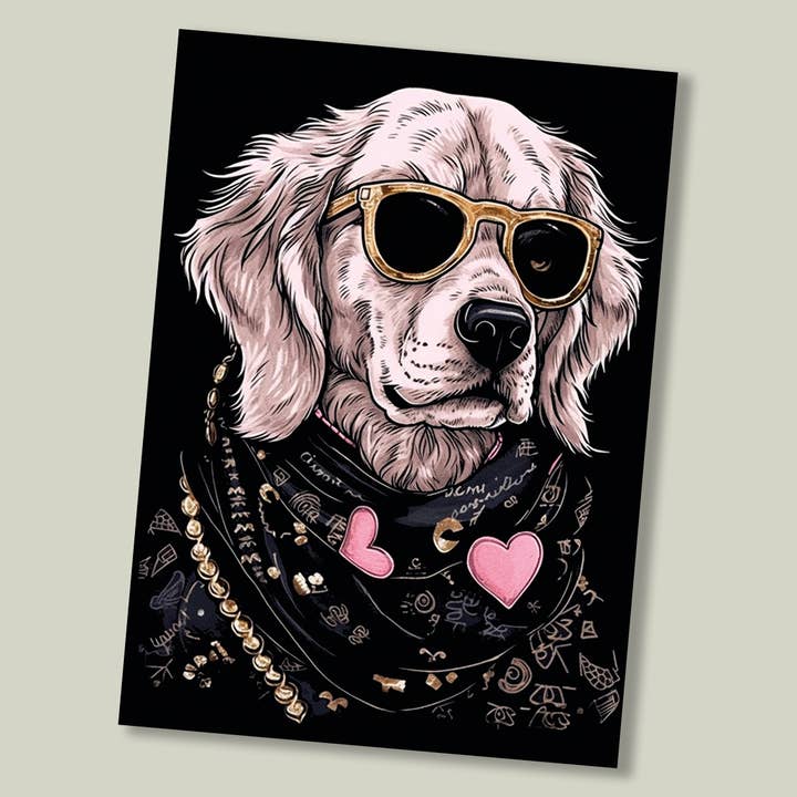 Designer Dog, Nina, gratulationskort för wholesale av Footle Publishing