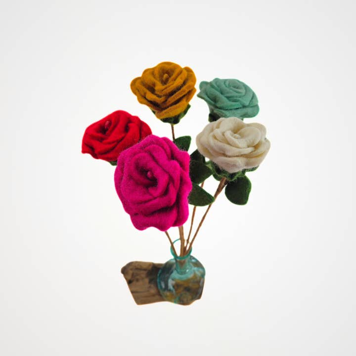 Feltiful - Wholesale Artificial flowers - Hand Felted Rose Flower10