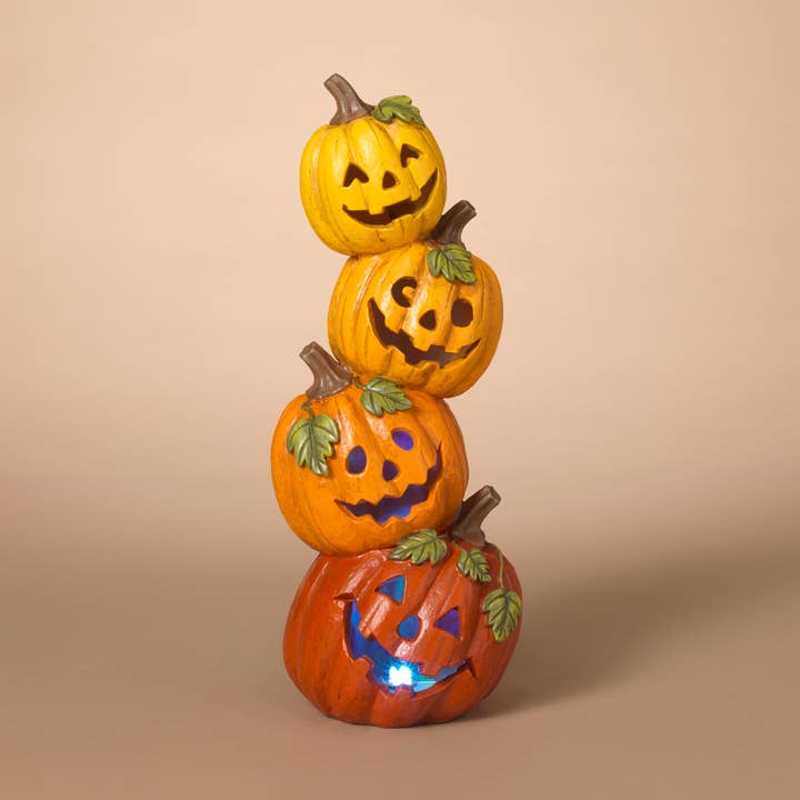 Gerson Halloween 15.94"H B/O Lighted Resin Halloween Stackin for wholesale by The Gerson Companies