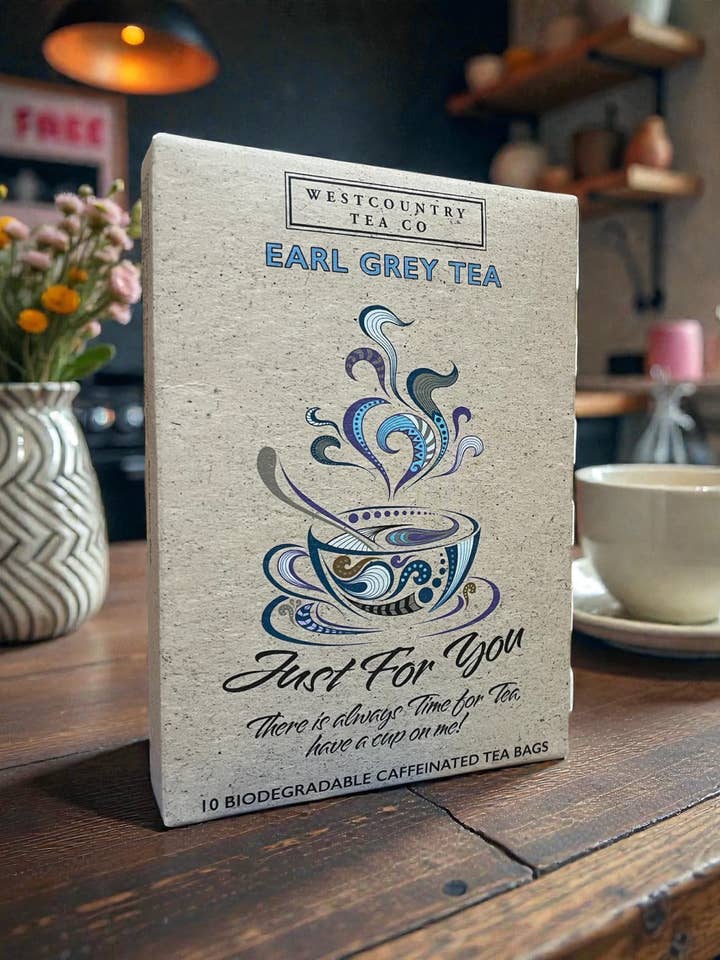 Earl Grey Tea Just For You novelTEAcard Gift for wholesale by Westcountry Tea Co.