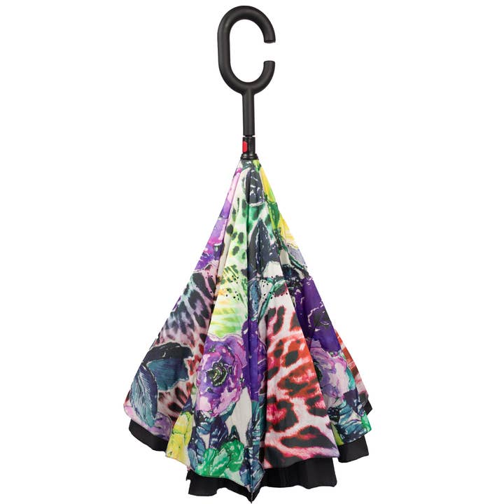 PEACH ACCESSORIES - Vendita all'ingrosso Ombrello - Donna - Ombrelli capovolti leopardati multicolori F9711