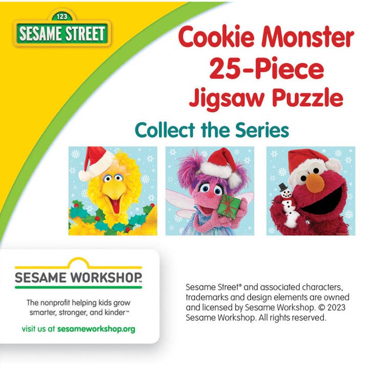 Masterpieces Puzzles - Wholesale Puzzle - Kids - Sesame Street Holiday - Cookie Monster 25 Piece Puzzle2