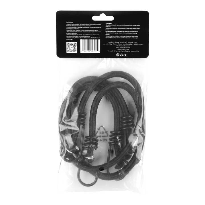 Cuerdas elásticas de alta resistencia de 5 pies (2 cuerdas por bolsa) - Paquete de 3 para venta al por mayor de Inome