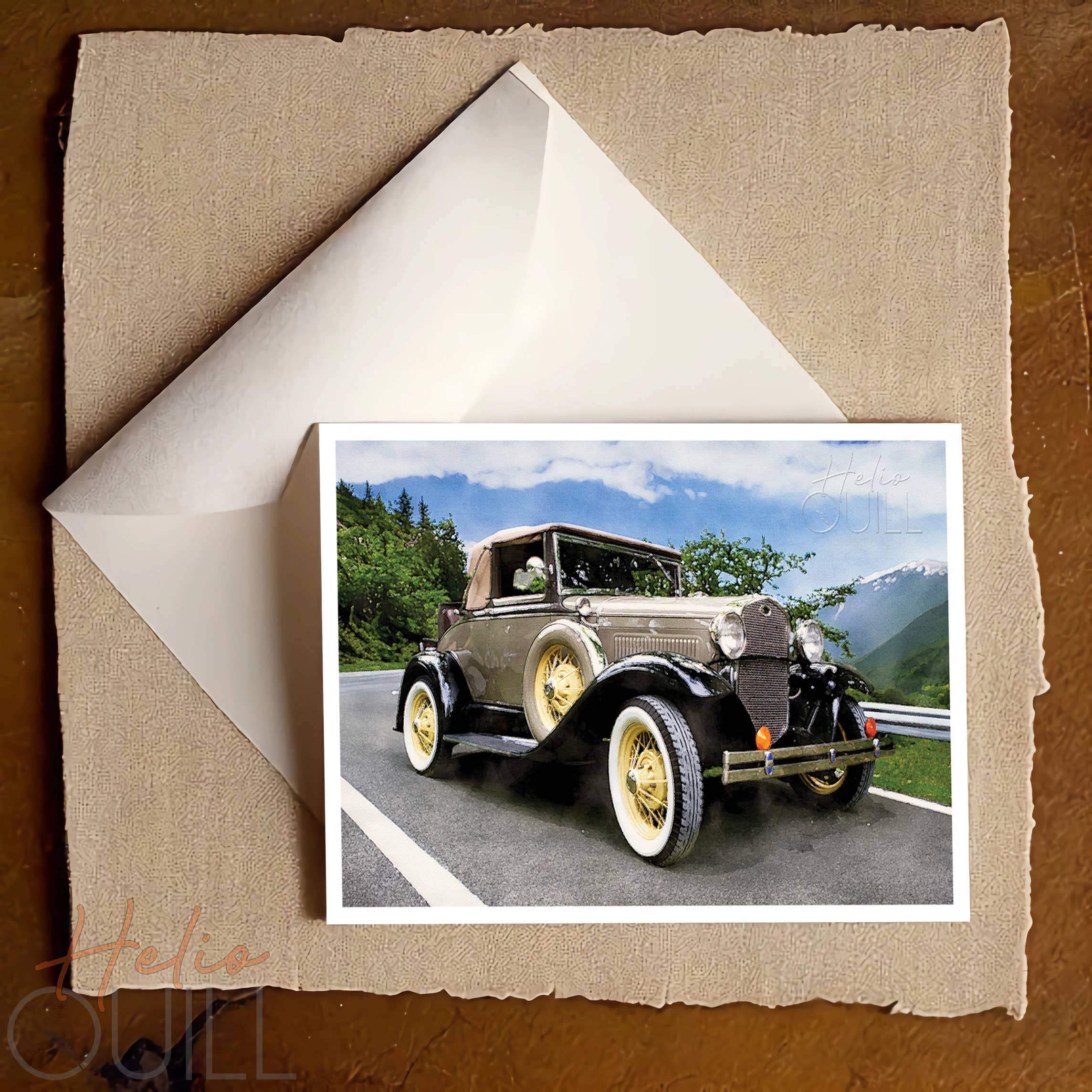 Helio Quill - Wholesale Everyday Greeting Card - Classic Cars and Trucks Greeting Card 12 Pack2